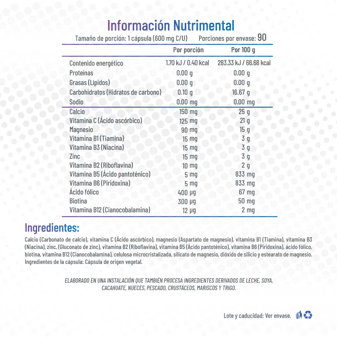 VITMIN BLEND FIT SOUL TABLA NUTRIMENTAL